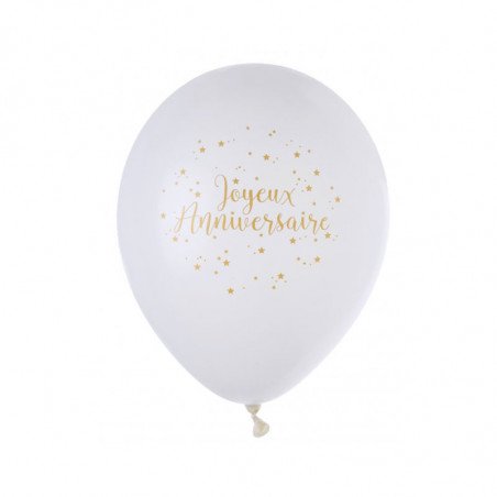 Ballons "Joyeux Anniversaire" (x8)