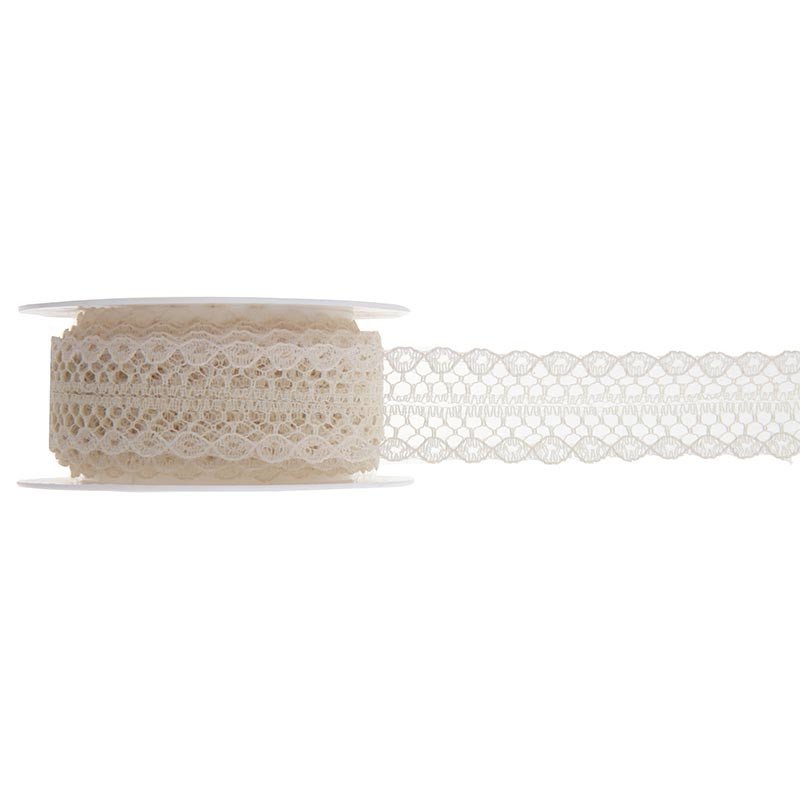 Ruban dentelle naturel - 3M