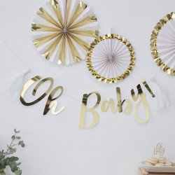 Guirlande "Oh Baby" dorée et tassels