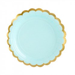 Assiettes pastel menthe (x8)