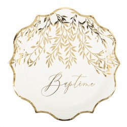 Assiettes Baptême "Jolis Brins" (x8)