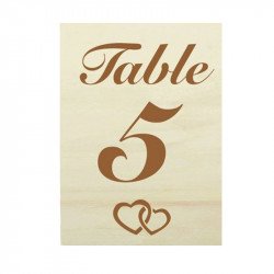 Numéro de table Romantic - Bois