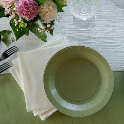 décor petite assiette vert olive