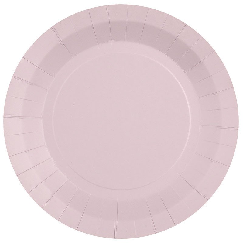 assiette rose pastel