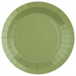 assiette vert olive