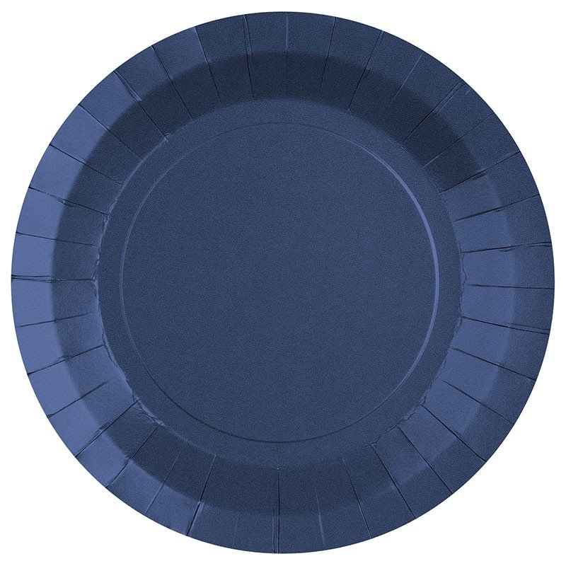 assiette bleu marine