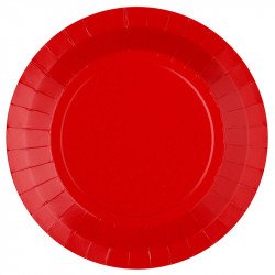 assiette rouge