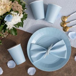 décor assiette bleu clair