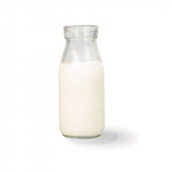 petite bouteille de lait en verre