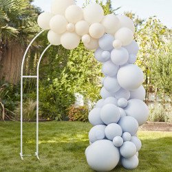 guirlande de ballons nude et bleue