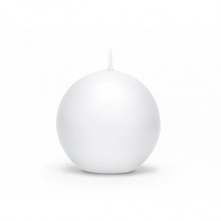 Bougie ronde blanche - 6 cm