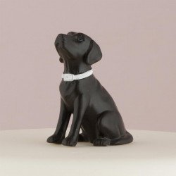 Figurine chien Labrador noir