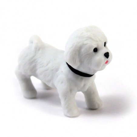 Figurine chien bichon frisé