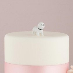 Figurine chien bichon frisé