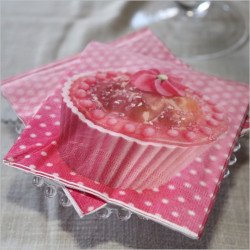 Serviette en papier cup cakes (x20)