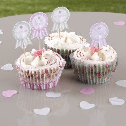 Pick à cupcakes Vintage Lilas (x20)