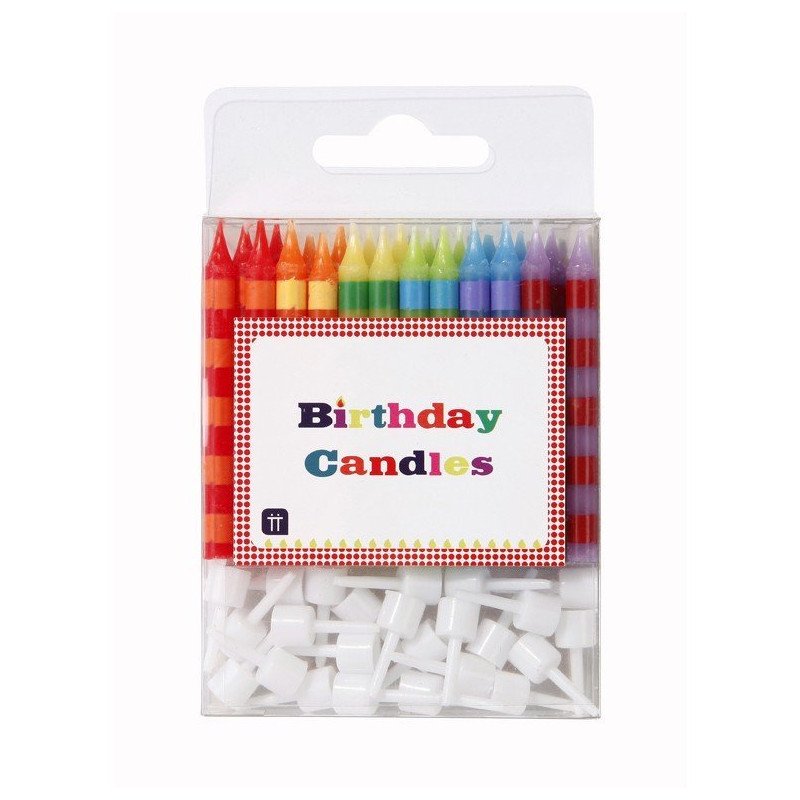 Bougies d'anniversaire multicolores