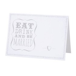 Marque-place "eat, drink and be married" (x10)