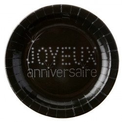 Assiettes "Joyeux anniversaire" -10 unités