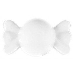 Perles en forme de  bonbons blanc (x12)