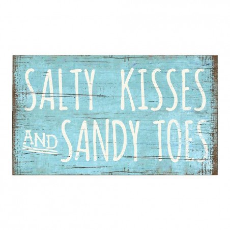 Panneau bois "Salty kisses, sandy toes"