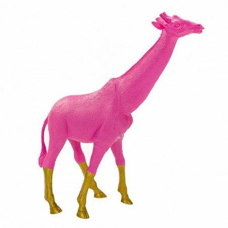 girafe rose et dorée