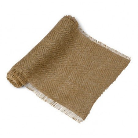 chemin de table jute tissé chevrons 5 mètres