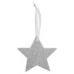 pendentif étoile pailleté or ou argent- 6 pièces