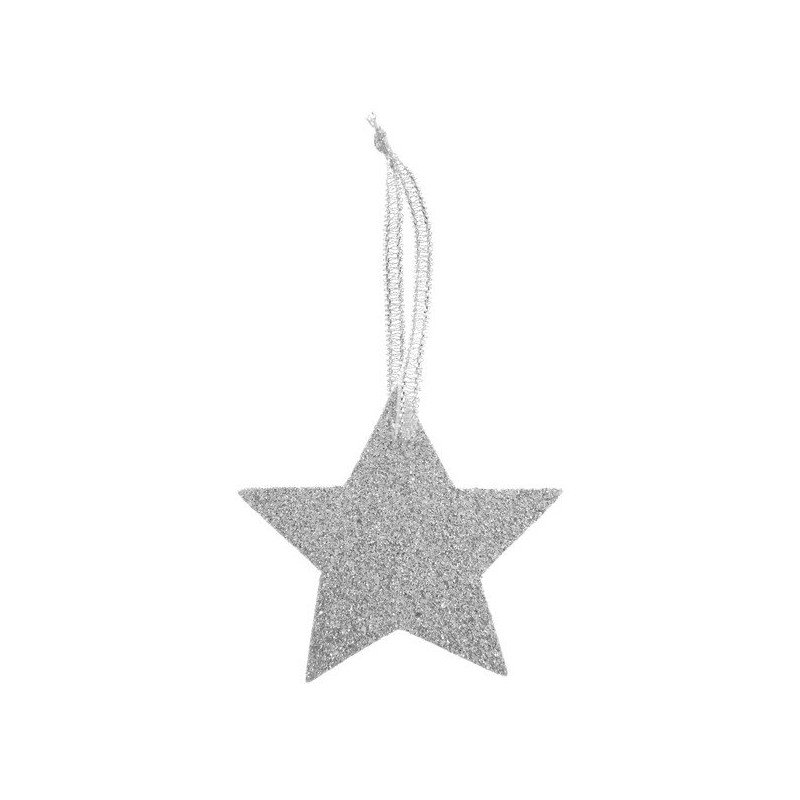 pendentif étoile pailleté or ou argent- 6 pièces