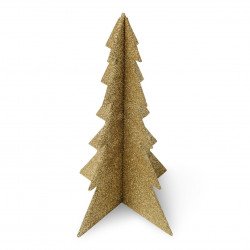 Sapin paillette cuivre - 19cm X 12cm