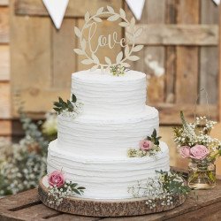 Cake Topper "Love" Bois 15 cm