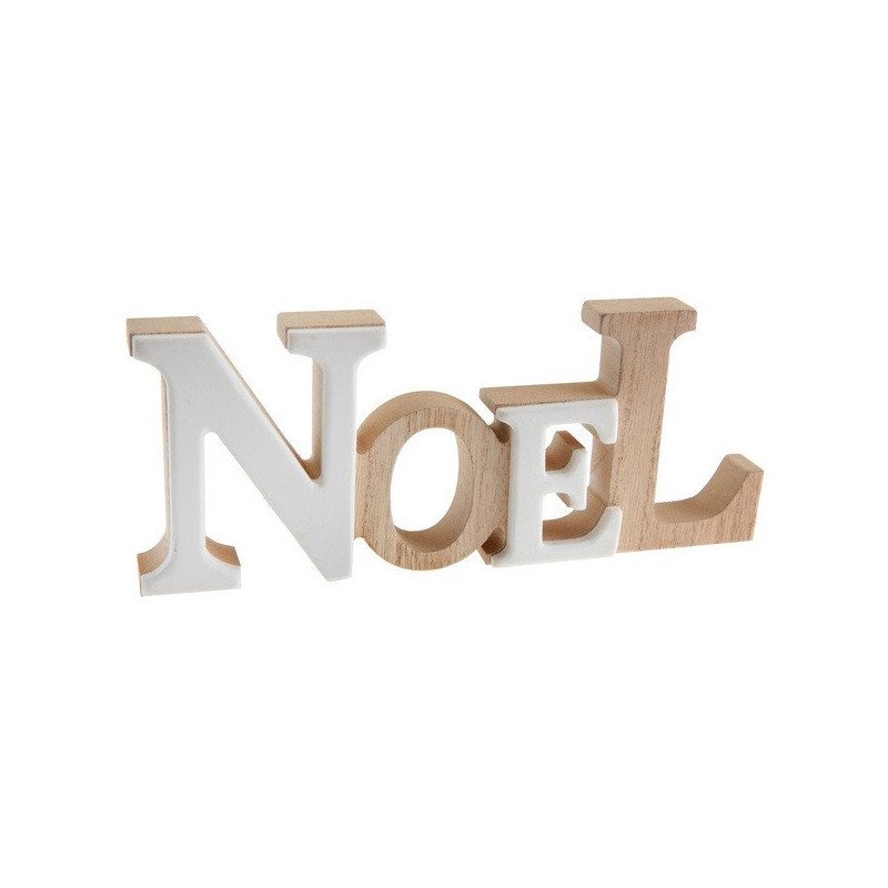 Lettres NOEL en bois et céramique