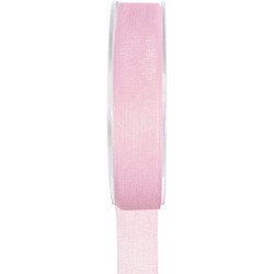 Ruban organdi rose pâle -  20 mètres