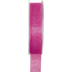 Ruban organdi fuchsia -  20 mètres