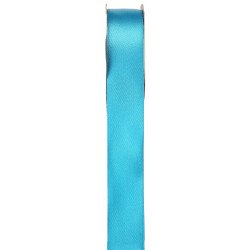 Ruban satin double face turquoise de 25 mètres