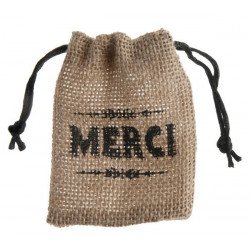 Pochons jute "Merci" (x4)