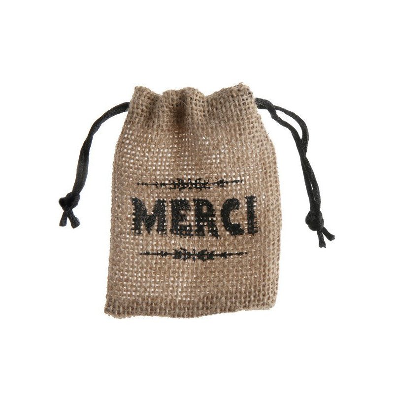 Pochons jute "Merci" (x4)