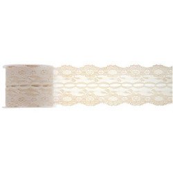 Ruban dentelle blanc de 3 mètres