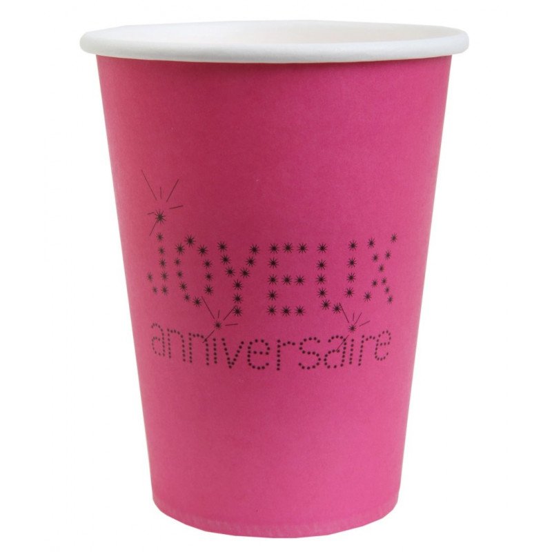 10 gobelets Joyeux Anniversaire