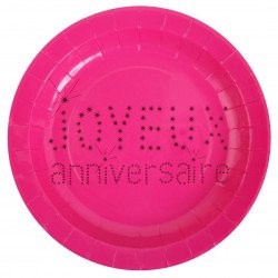 Assiettes "Joyeux anniversaire" -10 unités