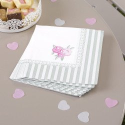 Serviettes Vintage Lilas (x20)