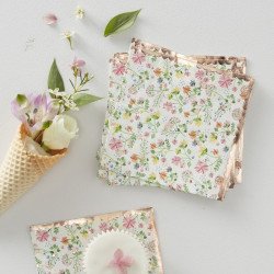 Serviettes à fleurs "coktail" Liberty (x16)