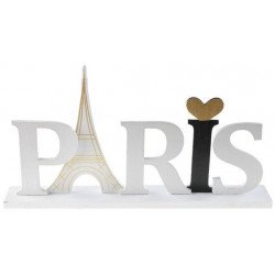 Lettres en bois Paris sur socle