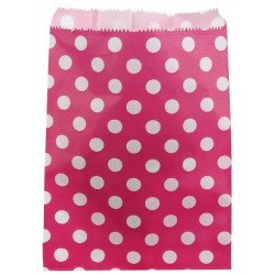 Sachet pois noir et naturel/kraft (x24)