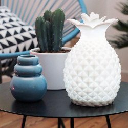 Lampe LED Ananas blanche