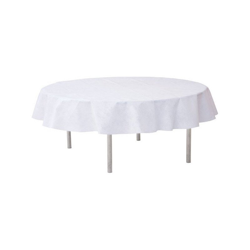 Nappe ronde unie blanche