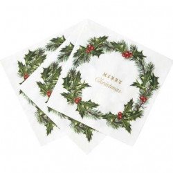 20 Serviettes "Merry Christmas"