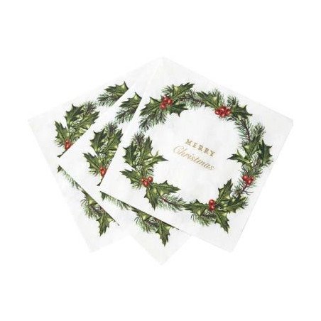 20 Serviettes "Merry Christmas"