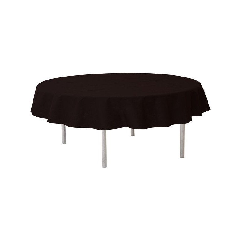 Nappe ronde unie noire