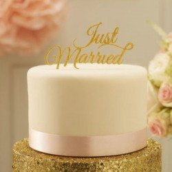 Cake topper "Just married" or 